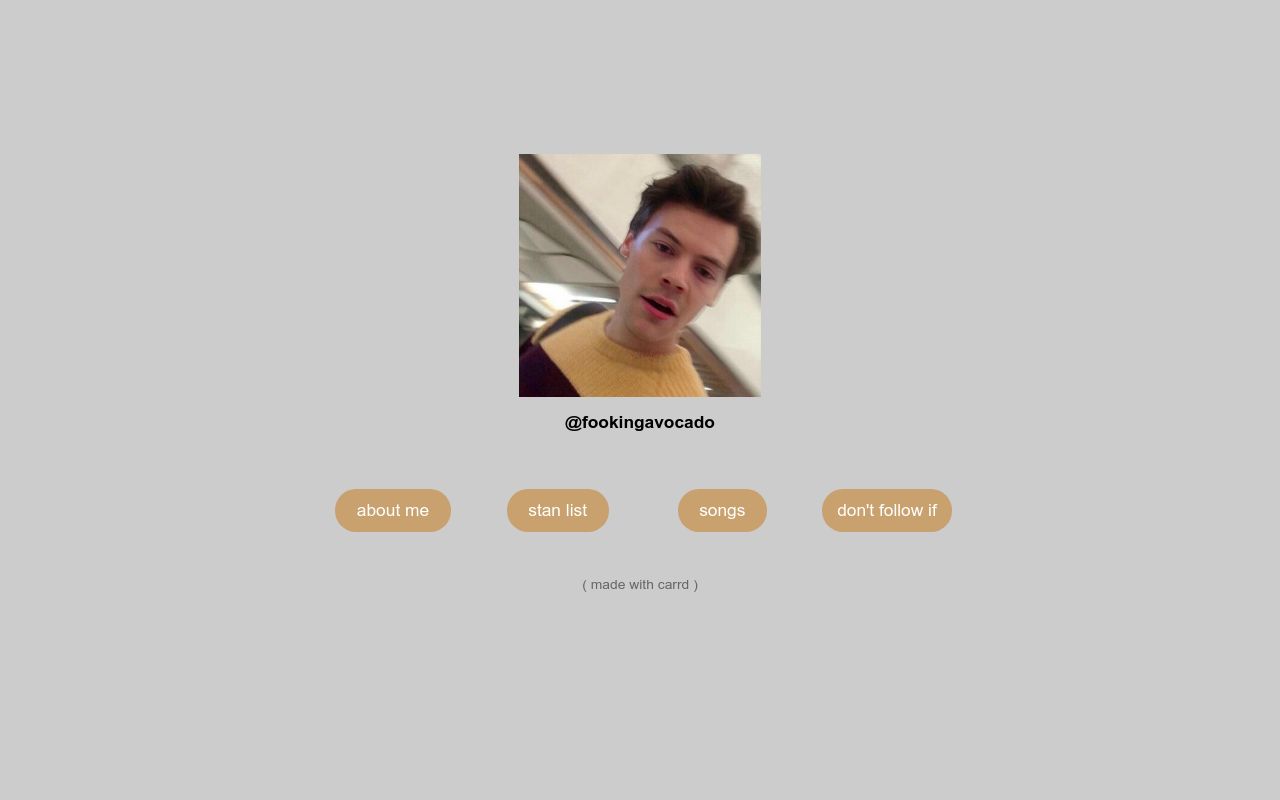 Carrd profile picture for @harold
